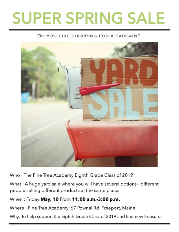 YARD SALE ADVERTISEMENT Pine Tree Academy